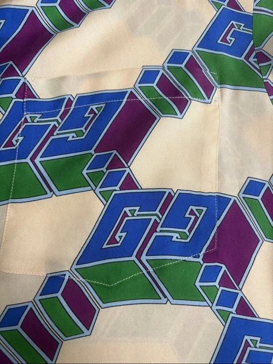 Gucci silk 3-D men’s bowling shirt - Picture 3 of 6